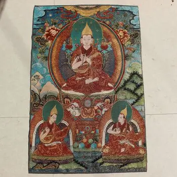 Requintado Suzhou Bordado Pintura Tibetana Thangka Decoração Sala De Estar Pendente