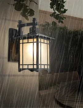 Retro Iluminação Externa Lâmpadas De Parede Da Varanda Luzes Japonês Lanterna Impermeável Corredor Jardim De Parede De Luz Ao Ar Livre Da Luminária 5