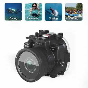 Seafrogs caixa estanque Para Fujifilm X-T2 Saco da Câmera Tampa da caixa Impermeável Mergulho Caso 16-55mm 16-80mm 18-55mm Lente 2022 5