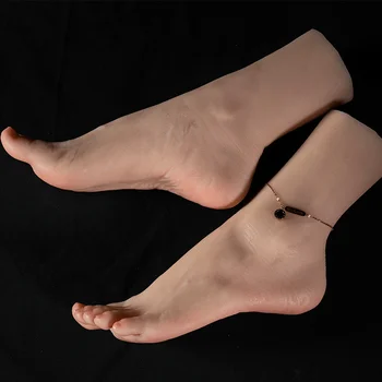 Silicone Modelo do Pé de Alta Qualidade do sexo Feminino Manicure Unhas Prática Manequim Fetiche por Pés Para a Fotografia Sapatos de Exibição TG3500 1