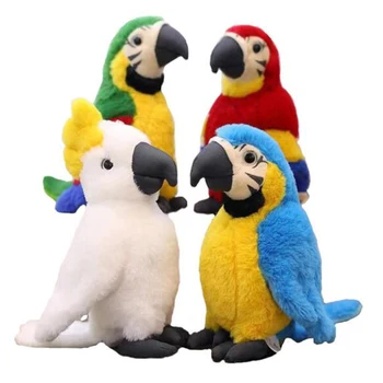 Simulação De Papagaio Boneca De Aves Crianças Brinquedos De Pelúcia, Brinquedos Miúdos Bonitos De Pelúcia De Presente De Aniversário