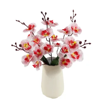Simulação de Phalaenopsis Monte de Flores de Seda para a Decoração Home Falso Flores Borboleta de Orquídea Casamento Cena Arranjo Buquê