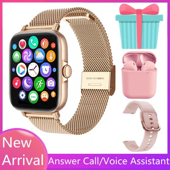 Smart Watch Chamada Bluetooth Mulheres Whatsapp Mensagem Push DIY Watchface Monitor do Ritmo Cardíaco à prova d'água IP67 Smartwatch VS P28 Plus