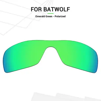 SNARK Anti-risco POLARIZADA de Substituição de Lentes para Oakley Batwolf Óculos de sol Verde-Esmeralda 0