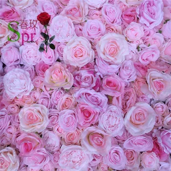 SPR Bom Preço Barato de Decoração de Casamento Rosa Artificiais de Seda Flor de Parede 0