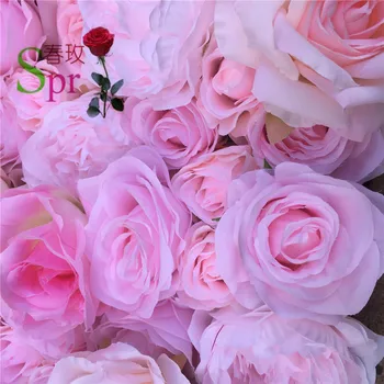 SPR Bom Preço Barato de Decoração de Casamento Rosa Artificiais de Seda Flor de Parede 1