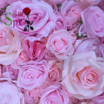 SPR Bom Preço Barato de Decoração de Casamento Rosa Artificiais de Seda Flor de Parede 2
