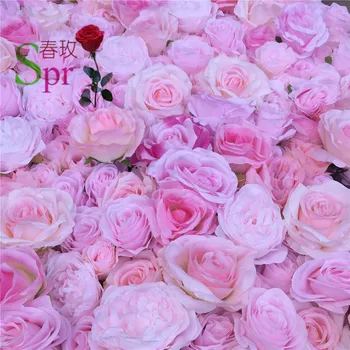SPR Bom Preço Barato de Decoração de Casamento Rosa Artificiais de Seda Flor de Parede 4