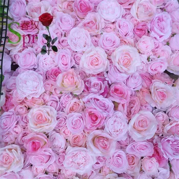 SPR Bom Preço Barato de Decoração de Casamento Rosa Artificiais de Seda Flor de Parede 5