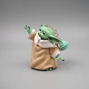 Star Wars Bebê Bonito Yoda Chaveiro Mandalorianas Yoda Bebê do PVC Figura de Ação de Brinquedos Brinquedos Presentes 7cm 2