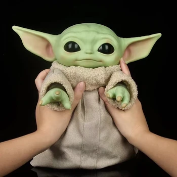Star Wars Bebê Yoda peluches Mestre Yoda Figura de Ação Brinquedos 28cm Kawaii Coleção de Modelo de Aniversário, Presente de Natal para Crianças 1