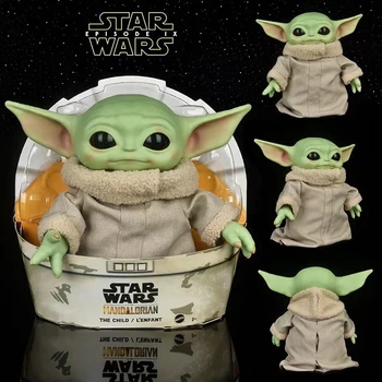 Star Wars Bebê Yoda peluches Mestre Yoda Figura de Ação Brinquedos 28cm Kawaii Coleção de Modelo de Aniversário, Presente de Natal para Crianças 2