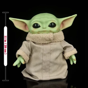 Star Wars Bebê Yoda peluches Mestre Yoda Figura de Ação Brinquedos 28cm Kawaii Coleção de Modelo de Aniversário, Presente de Natal para Crianças 3