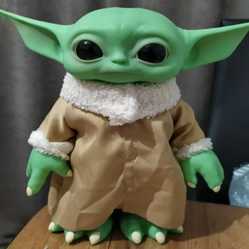Star Wars Bebê Yoda peluches Mestre Yoda Figura de Ação Brinquedos 28cm Kawaii Coleção de Modelo de Aniversário, Presente de Natal para Crianças 4