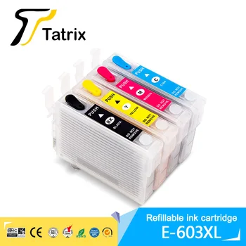 Tatrix 603XL T603 T603XL Cartucho de Tinta Recarregável para Epson XP-XP 2100-3100 XP-4100 XP-4105 WF-2850 2870 Impressora com ARCO Chip