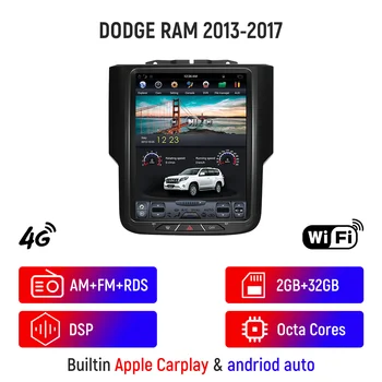 Tesla Estilo de Tela GRANDE de Carro Android Multimídia Player Para Dodge RAM1500 2014 2015 2016 2017 2018 auto-rádio estéreo unidade de cabeça
