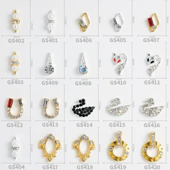tifcojew Nail Art JewelryAlloy Anel de Diamante BuckleVersatile Swan Diamante JewelryMetal AccessoriesAnimal Jóias