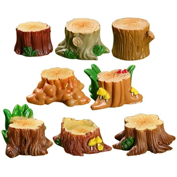 Toco De Árvore Acessórios De Decoração Em Miniatura Miniaturas Floresta Encantada Decorações Artificiais Gardencrafts De Fadas 