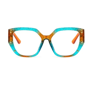 TR90 Anti Azul Óculos de Leitura Quadro Mulheres 2021 Tendência Transparente Prescrição Armações de Óculos da Moda de Óptica, Óculos 4