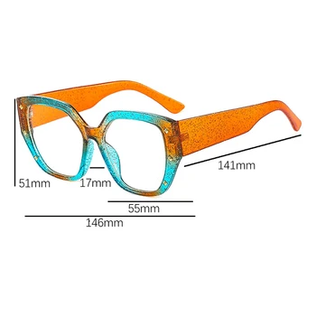 TR90 Anti Azul Óculos de Leitura Quadro Mulheres 2021 Tendência Transparente Prescrição Armações de Óculos da Moda de Óptica, Óculos 5
