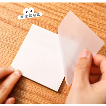 Transparente notas com arranhões adesivos de simples observação de papel de escritório de Estudantes Auto-Adesivo Impermeável coreano artigos de papelaria