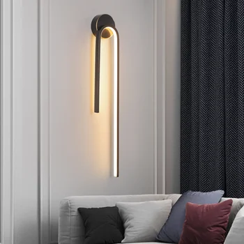Tudo de cobre de luz de luxo pós-moderna-de-cabeceira lâmpada de parede minimalistas quarto sofá da sala de TV fundo de casa simples e moderno 3