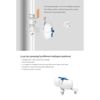 Tuya Zigbee Smart Aquecedor De Água A Gás Válvula De Controlador Inteligente De Automação Residencial, Controle Remoto Válvula De Água Por Alexa 4