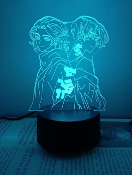 Tóquio revengers Mikey Draken Baji 3d led lâmpada para o quarto de mangá noite, as luzes de anime e figuras de ação, Decoração lampara de noche