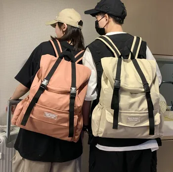 unisex versátil japonês estilo Harajuku hasp estilo mochila de 15 polegadas saco de computador de alta capacidade de mauricinho aluno saco de rua