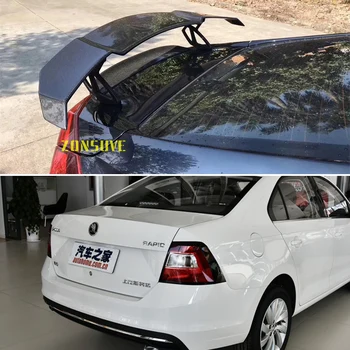 Use Para 2013-2019 Skoda Rapid Spoiler Auto Limousine Asa Traseira do Corpo do Kit de Acessórios de Plástico ABS