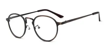 Vintage Oval de Metal Armações de Moda Retrô Rx capaz de Miopia Óculos vêm com lentes claras Óculos 3