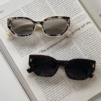 Vintage Pequena Armação de Óculos estilo Olho de Gato Mulheres Homens Marca de Moda de Designer de Óculos de Sol UV400 Retro Punk ShadesTrending Produtos 1
