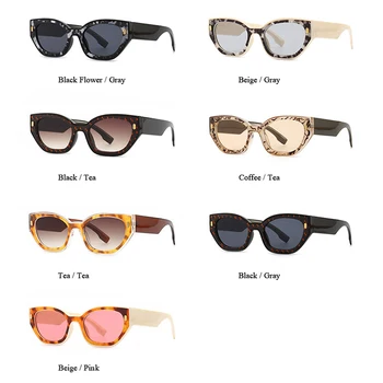 Vintage Pequena Armação de Óculos estilo Olho de Gato Mulheres Homens Marca de Moda de Designer de Óculos de Sol UV400 Retro Punk ShadesTrending Produtos 4