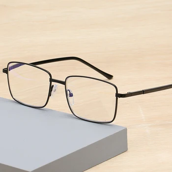Vintage Preto Retangular Anti-azul Óculos de Leitura de Charneira Flexível Artístico de Computador Óculos 2