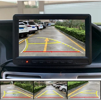 Visão Traseira do carro Câmera de ré Dinâmica de Câmera de segurança com Trajetória Linha de Estacionamento para Toyota Land Cruiser Prado 2010-2014 1