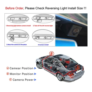Visão Traseira do carro Câmera de ré Dinâmica de Câmera de segurança com Trajetória Linha de Estacionamento para Toyota Land Cruiser Prado 2010-2014 2