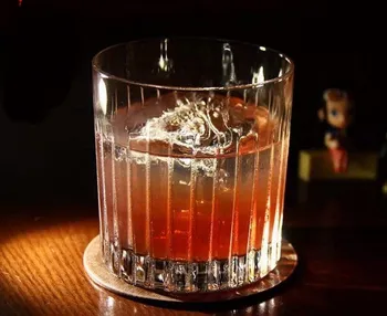Whisky rodada campeonato de hockey no cristal copo de Coquetel rodada de moda copo de coquetel