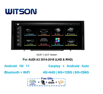 WITSON Android 11 Auto Estéreo para AUDI A3 De 2014 2015 2016 2017 2018 Carplay GPS Navi 4G LTE RDS auto-Rádio Multimédia