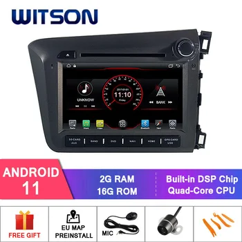 WITSON Android 11 de 2GB a 16GB auto-Rádio Leitor de Multimídia Para HONDA CIVIC 2012 RHD Car Multimedia Player Estéreo AutoAudio GPS Navi