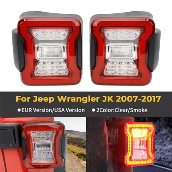 Wrangler JK lanterna traseira de LED Lâmpada de Cauda Para Jeep Wrangler JK 2007 - 2017 Carro pára-choque Traseiro de Estacionamento de Volta Até Inverter Luzes de Freio