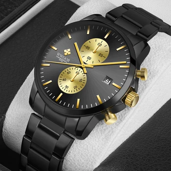 WWOOR 2022 Desporto Relógios de Luxo Para homens de Aço Inoxidável do Relógio de Pulso Masculino Relógio Militar de Moda Relógio de Pulso Relógio Masculino