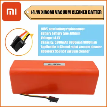 Xiaomi 5200mAh bateria de Li-ion 14,4 V Bateria de Substituição forXiaomi Robô Aspirador de pó Roborock S50 S51 S55 Acessórios Peças de Reposição