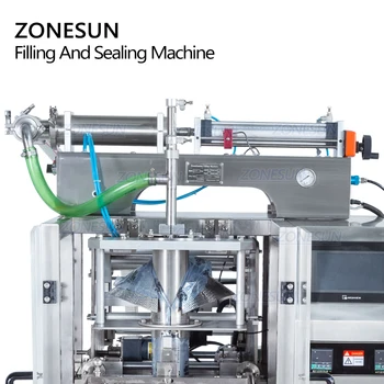 ZONESUN Automática Personalizada Ensacados Líquido do Saco da Bebida Vertical de Preenchimento de Formulário de Vedação da Máquina Para a Produção de 2
