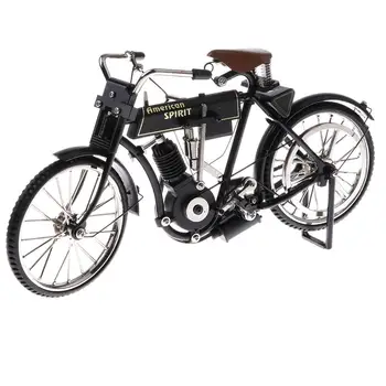 1:10 Escala De Metal Decorativos De Bicicleta Modelo Clássico Preto Moto Café Bar De Decoração - B