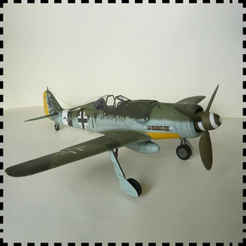 1:33 Focke-Wulf FW 190 D-9 Wurger alemão da segunda guerra mundial de Aviões de Caça Modelo de PAPEL KIT de Brinquedo Artesanal quebra-Cabeças 0