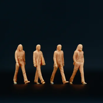 1:64 Escala de Resina Fundida Modelo Figura Banda de Rock Britânica 4-Grupo de pessoas em Miniatura Criativo Areia Tabela de Fantoches Brinquedos Frete Grátis