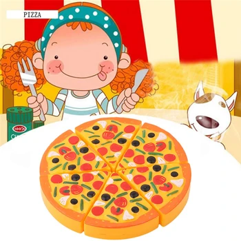 1 Conjunto De Corte De Plástico Pizza Brinquedo De Alimentos De Cozinha Fingir Jogar Brinquedo Início Do Desenvolvimento E Educação Brinquedos Para Bebê, Crianças, Crianças 0