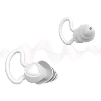 1 Par de Tampões de Protecção Tampões de Ouvido de Silicone Macio, Impermeável, Anti-ruído Fones de ouvido Protetor para Viagens de Sono e Ronco quente