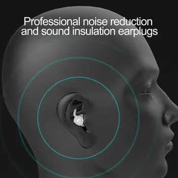 1 Par de Tampões de Protecção Tampões de Ouvido de Silicone Macio, Impermeável, Anti-ruído Fones de ouvido Protetor para Viagens de Sono e Ronco quente 5