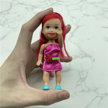10 Peças Aleatórias Tipo de 10cm Menina Boneca de Morango Boneca com Roupas de Crianças Jogar Vestir-se Brinquedos 4